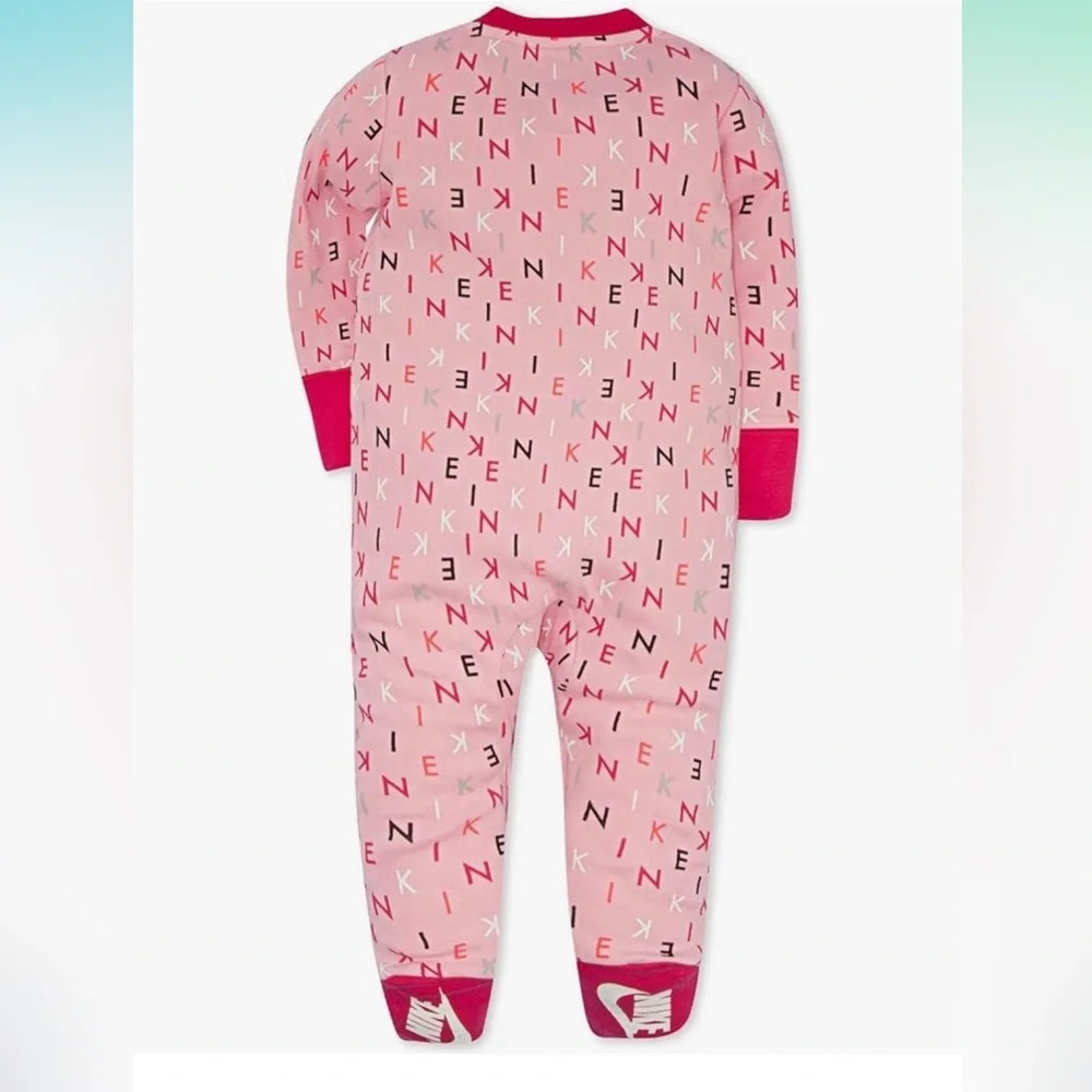 Nike Footed Sleep & Play Baby Girl Pink Nebula size 3 months - Picture 9 of 9